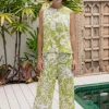 Linen 7/8 Wide Leg Pant - Vine - SS26