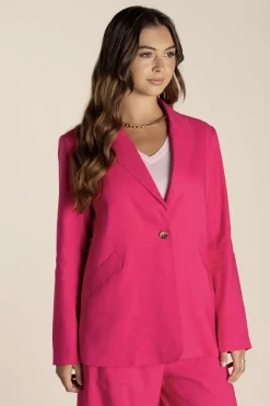 Linen Blazer - Raspberry - TT10