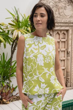 Linen Shell Top - Vine - SS24