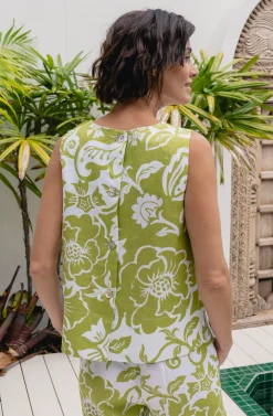 Linen Shell Top - Vine - SS24