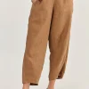 Lucia Linen Pant - Gingerbread - OJ38
