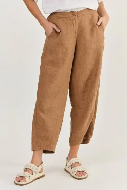 Lucia Linen Pant - Gingerbread - OJ38