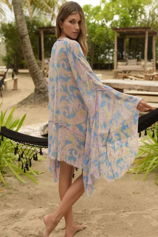 Madalena Short Kaftan - Blue - M30