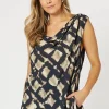 Marrakesh Bias Cut Cami - Navy/Stone - HV33
