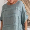 Melfi Linen Top - Blue - IC47