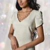 Metallic Knit Cocktail Set - Champagne - FL92