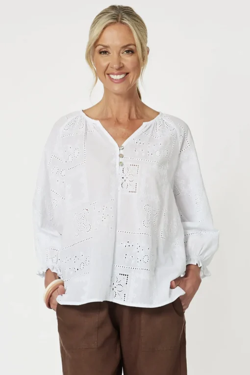 Mila Lace Top - White - GS7