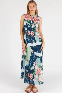Mitzuki Maxi Dress - Navy - LL43
