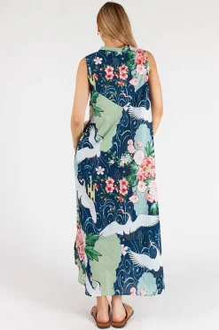 Mitzuki Maxi Dress - Navy - LL43
