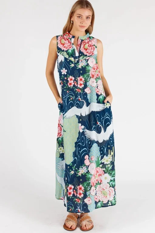 Mitzuki Maxi Dress - Navy - LL43