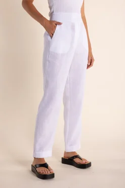 Monique Linen Pant - White - TT7