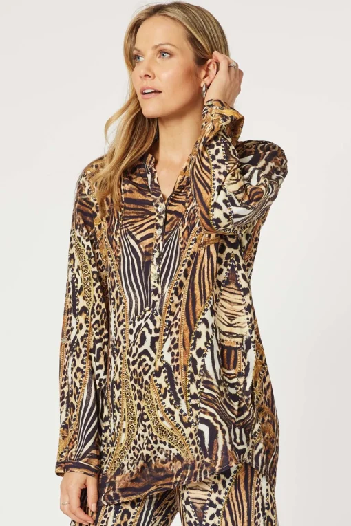 Morocco Print Shirt - Animal - HV30