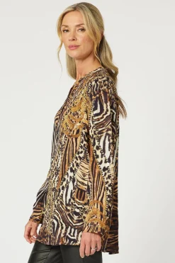 Morocco Print Shirt - Animal - HV30