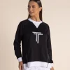 Naya Zip Sweat - Black / White - TT54