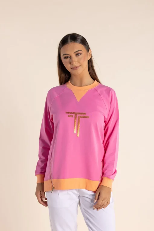 Naya Zip Sweat - Fizzy Pink - TT54
