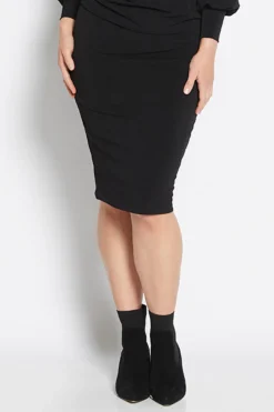 Nina Knee Skirt - Black - PH41
