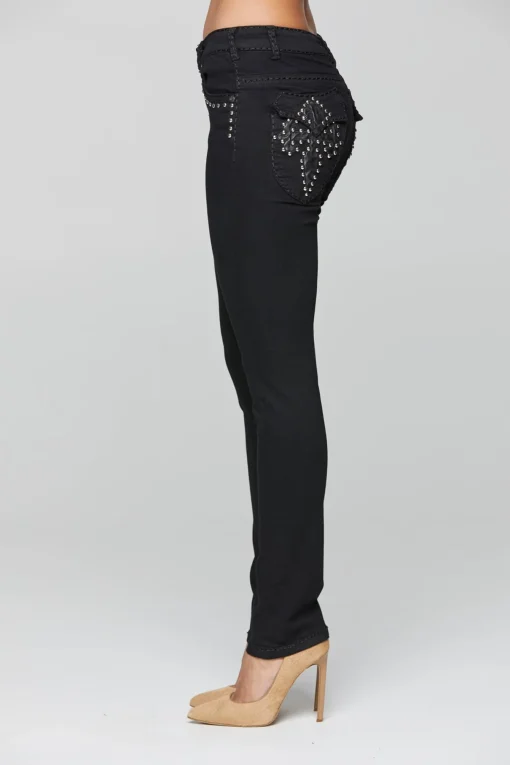Nottingham Studded Jeans - Black - NLJ13