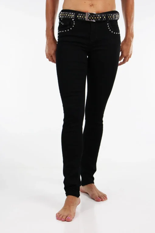 Nottingham Studded Jeans - Black - NLJ13
