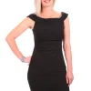 Off The Shoulder Cocktail Dress | Black | Z2