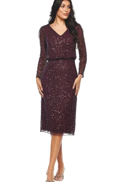 Olympia Sequin Dress | Claret | JH2