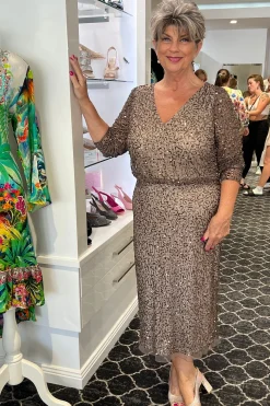 Olympia Sequin Dress | Pewter | JH2