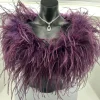 Ostrich Feather Shrug | Purple | FI2