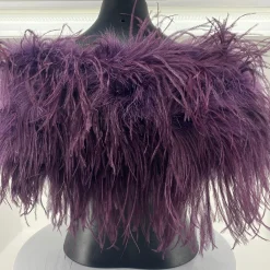 Ostrich Feather Shrug | Purple | FI2