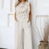 Parigi Linen Top - Sand - FA31