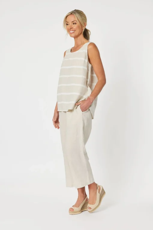 Patio Stripe Tank - Natural - GS12