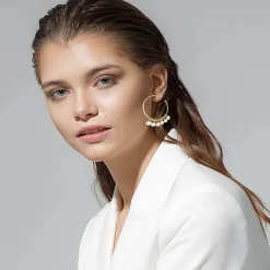 Pia Laura Freshwater Pearl Hoop