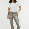 Pleather Tommy Jean - Silver - IS44