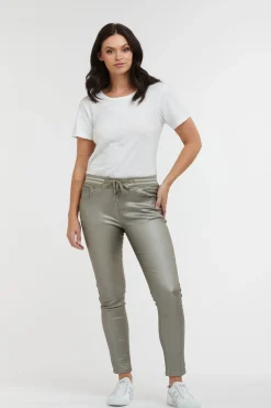 Pleather Tommy Jean - Silver - IS44