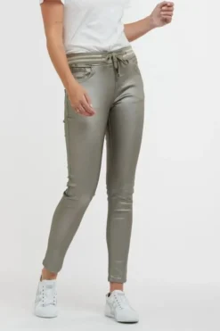 Pleather Tommy Jean - Silver - IS44