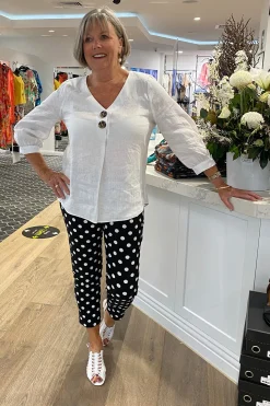 Polka Dot Print Pants | FL8