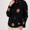 Polka Mock Neck Sweater - SP6