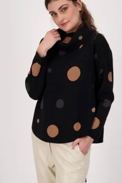 Polka Mock Neck Sweater - SP6