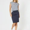 Portia Denim Skirt - Navy - TZ3