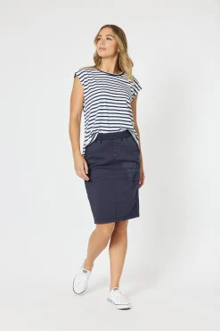 Portia Denim Skirt - Navy - TZ3