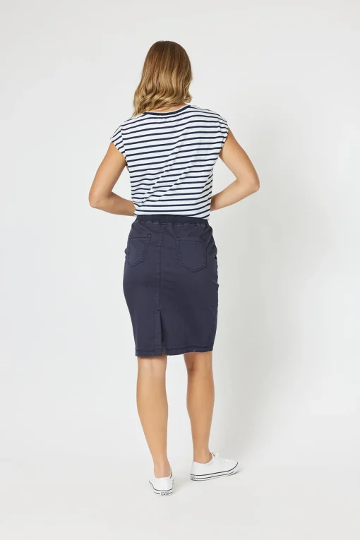 Portia Denim Skirt - Navy - TZ3