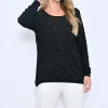 Presley Beaded Knit - Black- CC6