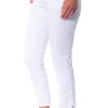 Pull On 7/8 Jean - White - CL5