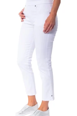 Pull On 7/8 Jean - White - CL5