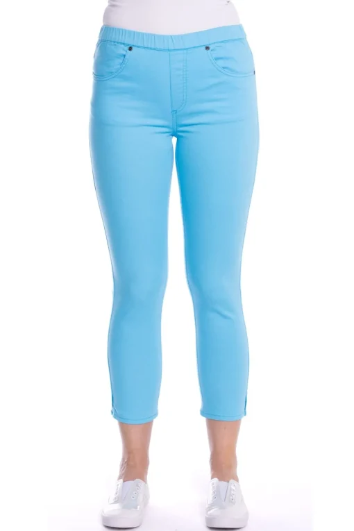 Pull On 7/8 Jeans - Ocean - CL5