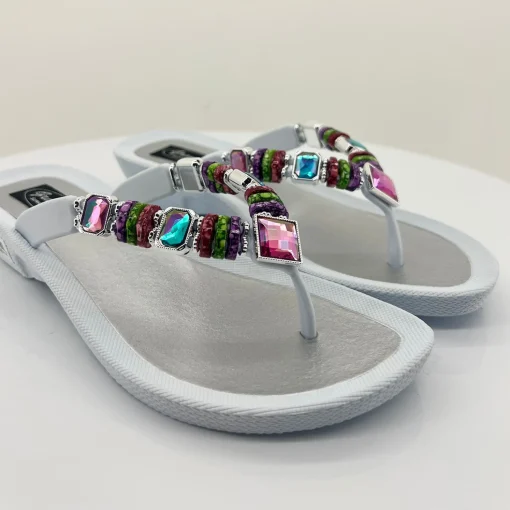 Rainbow Thong - White- GC1