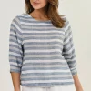 Round Neck Linen Top - Slipstream - OJ13