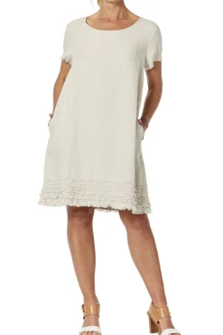 Ruffle Hem Dress - Natural - GS11