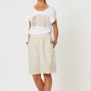 Ruffle Linen Skirt - Natural - GS22