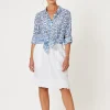 Ruffle Linen Skirt - White - GS22
