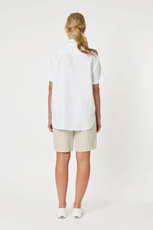 Safari Linen Shirt - White - GS16