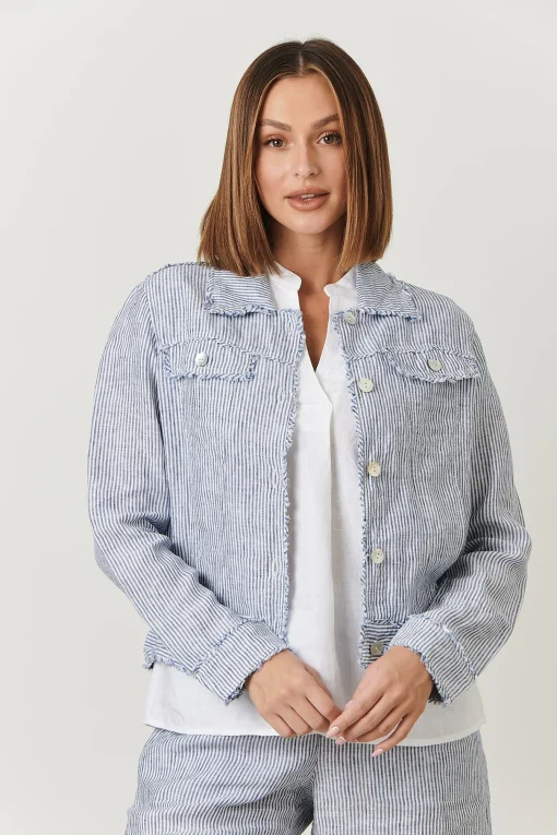 Sail Linen Button Jacket - OJ30